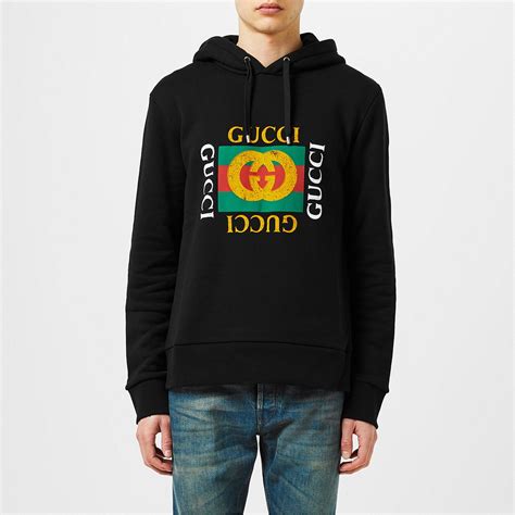 gucci sweatshirt fake mens|gucci distressed hoodie.